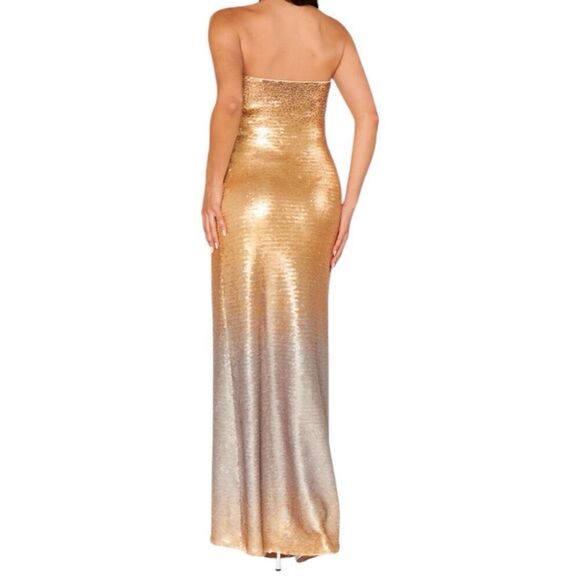 Size M SHOW ME YOUR MUMU Taylor Tube dress  in Gold Ombre - Picture 2 of 10